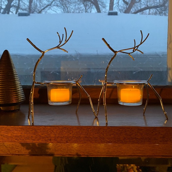 Silver deer with tea light holder - Picture 6 of 7